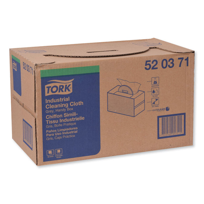 Industrial Cleaning Cloth Handy Box, 1-Ply, 14 x 16.9, Gray, 280/Pack