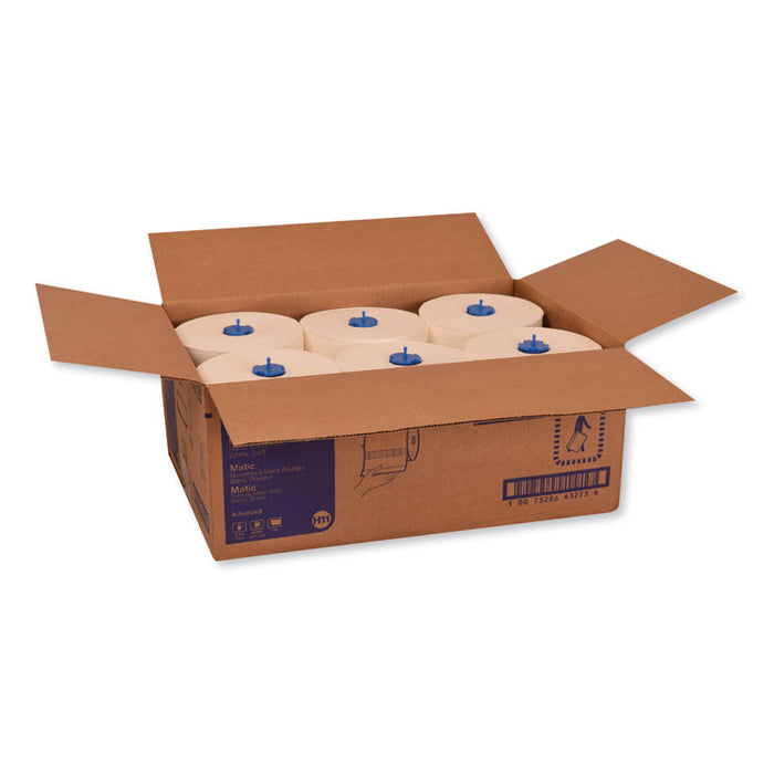 Advanced Matic Hand Towel Rolll, 8.27" x 900 ft, White, 6 Rolls/Carton