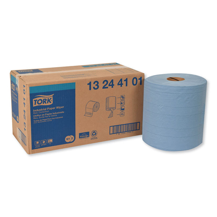 Industrial Paper Wiper, 4-Ply, 11 x 15.75, Blue, 375 Wipes/Roll, 2 Roll/Carton