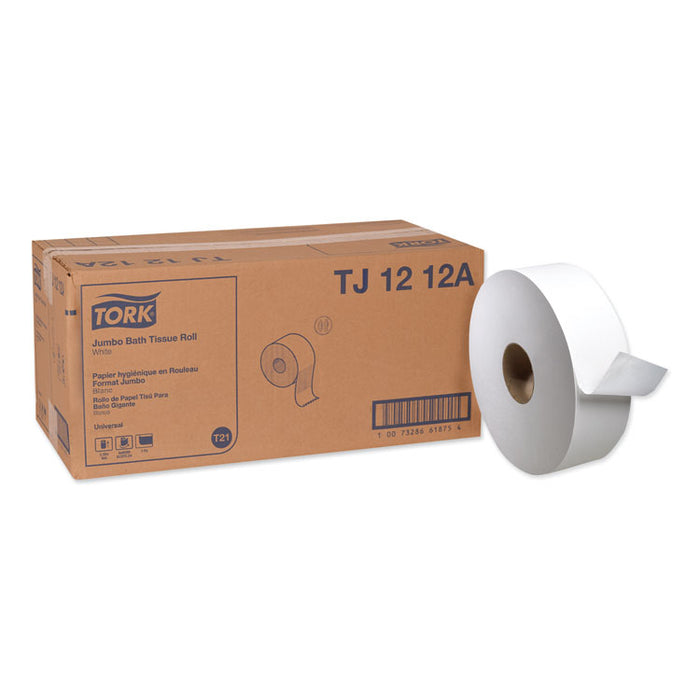 Universal Jumbo Bath Tissue, Septic Safe, 1-Ply, White, 3.48" x 4,000 ft, 6/Carton