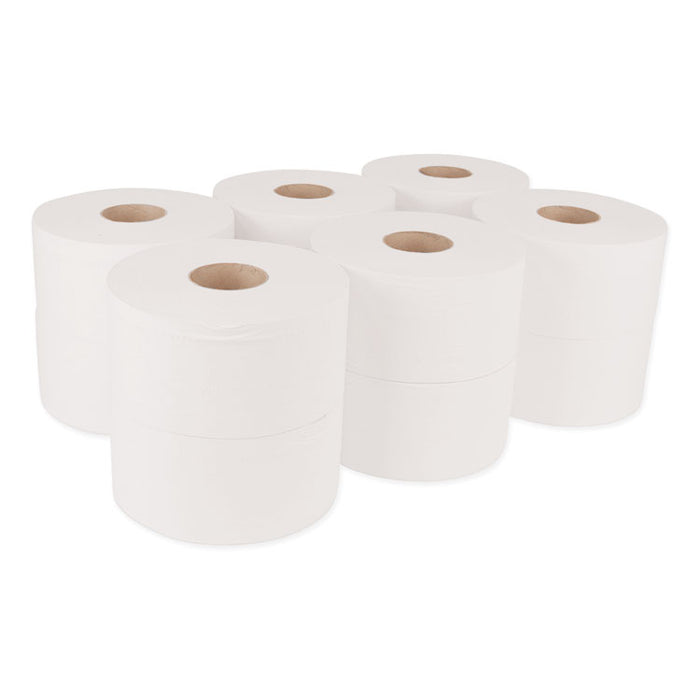 Advanced Mini-Jumbo Roll Bath Tissue, Septic Safe, 2-Ply, White, 3.48" x 751 ft, 12 Rolls/Carton