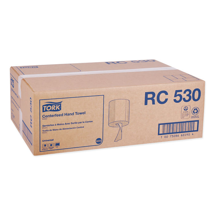 Centerfeed Hand Towel, 2-Ply, 7.6 x 11.75, White, 530/Roll, 6 Roll/Carton