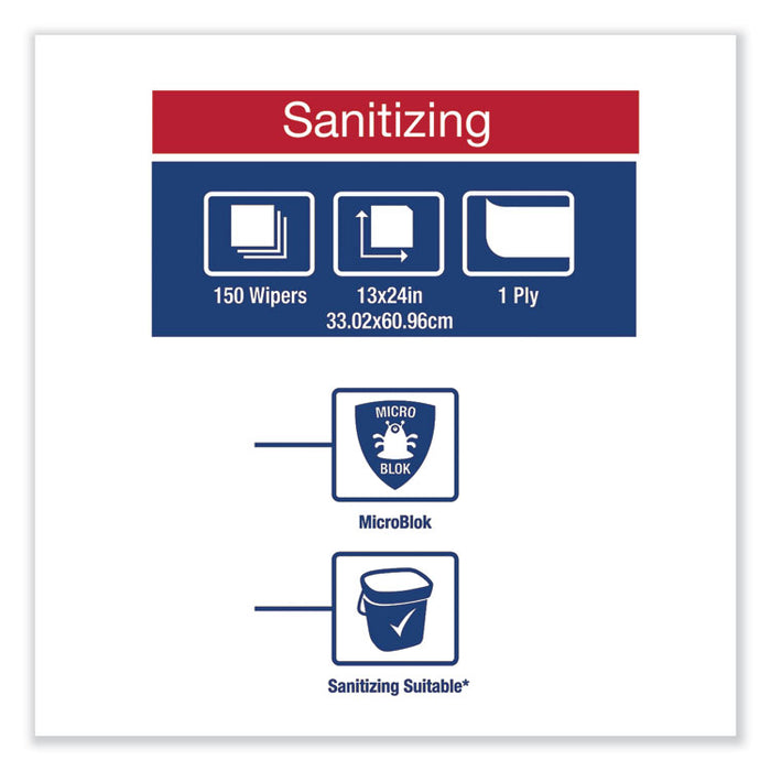 Foodservice Cloth, 13 x 24, Red, 150/Box