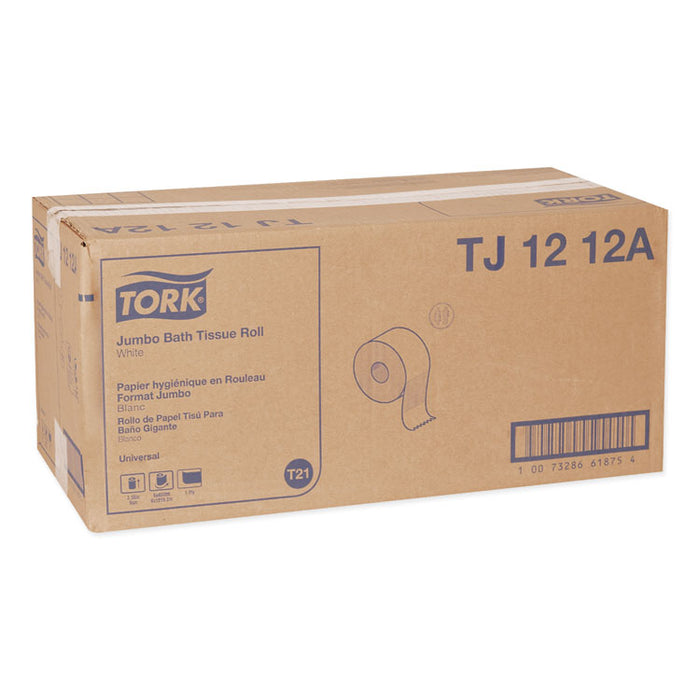 Universal Jumbo Bath Tissue, Septic Safe, 1-Ply, White, 3.48" x 4,000 ft, 6/Carton