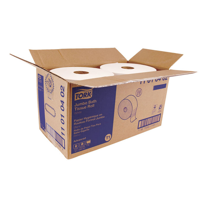 Advanced Jumbo Roll Bath Tissue, Septic Safe, 1-Ply, White, 3.48" x 2247 ft, 6 Rolls/Carton