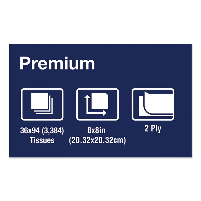 Premium Facial Tissue, 2-Ply, White, 94 Sheets/Box, 36 Boxes/Carton