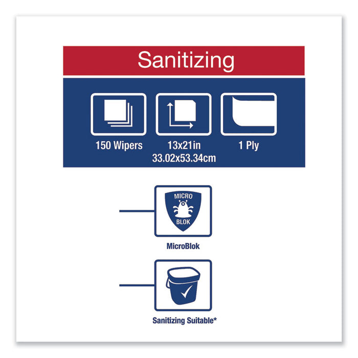 Foodservice Cloth, 13 x 21, Blue, 150/Box