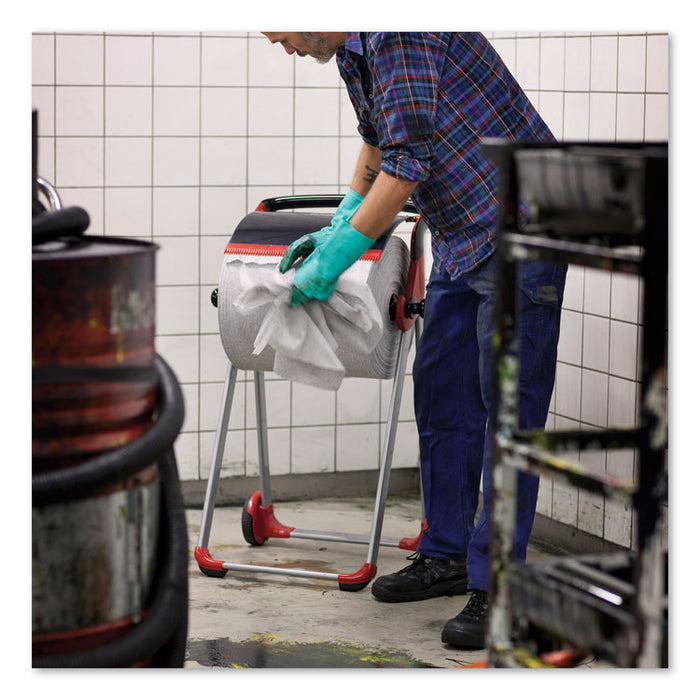 Industrial Cleaning Cloths, 1-Ply, 16.9 x 15, Gray, 950/Roll