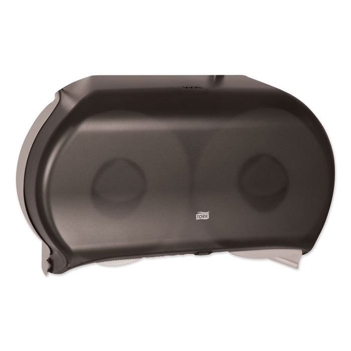Twin Jumbo Roll Bath Tissue Dispenser, 19.29 x 5.51 x 11.83, Smoke/Gray