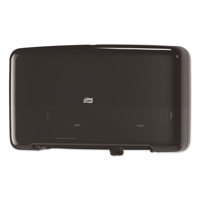 Elevation Bath Tissue Mini-Jumbo Roll Twin Dispenser, 17 x 5.688 x 10.125, Black