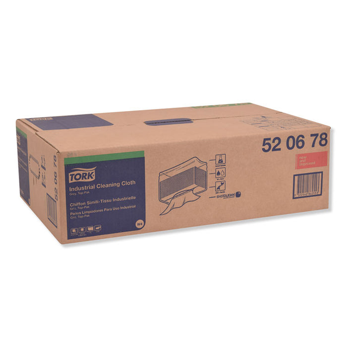 Industrial Cleaning Cloths, 1-Ply, 14 x 16.9, Gray, 120/Pack, 5/Carton