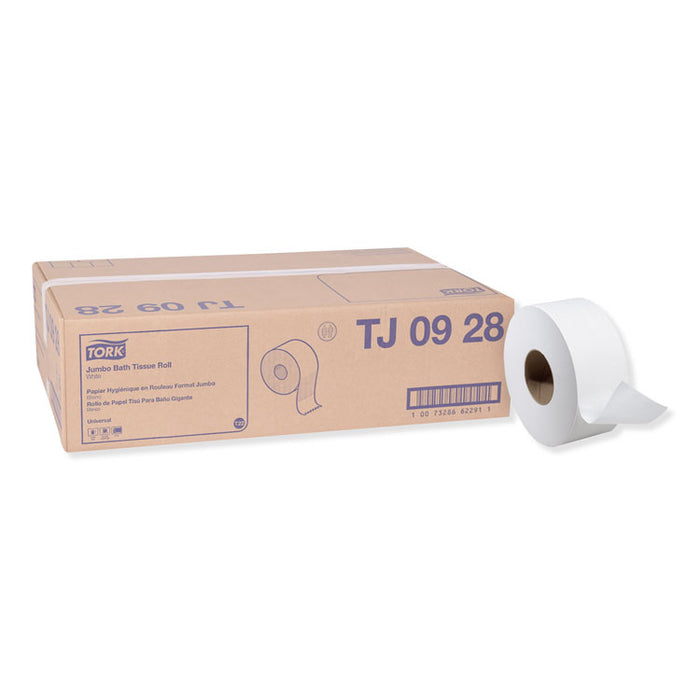 Universal Jumbo Bath Tissue, Septic Safe, 2-Ply, White, 3.48" x 750 ft, 12 Rolls/Carton