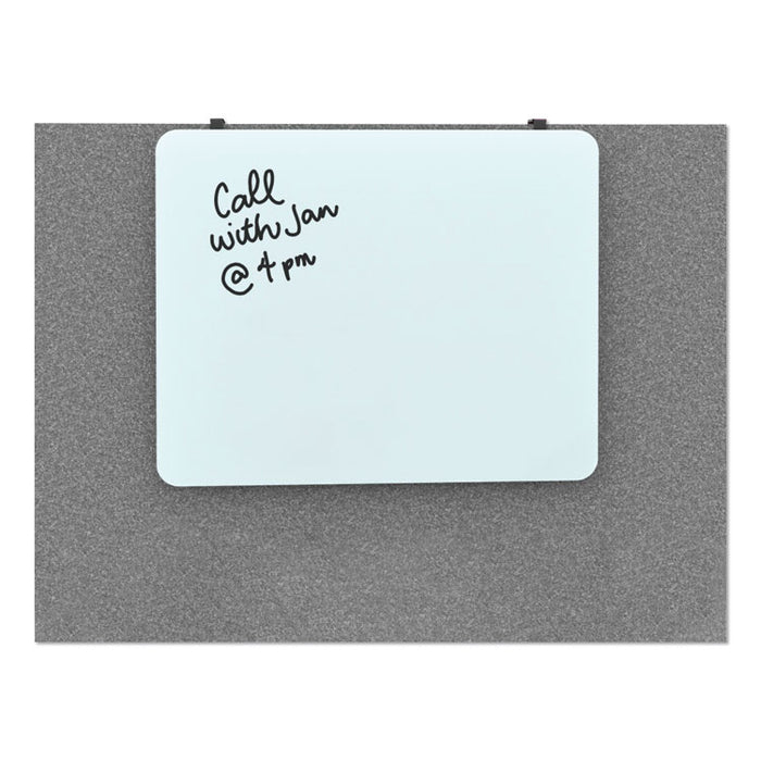 Cubicle Glass Dry Erase Board, 20 x 16, White