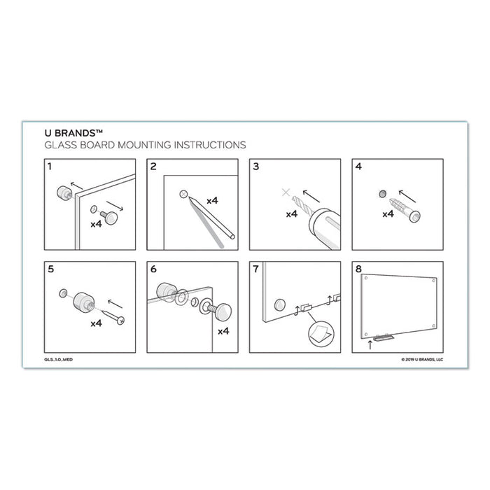 Magnetic Glass Dry Erase Board Value Pack, 72 x 48, White