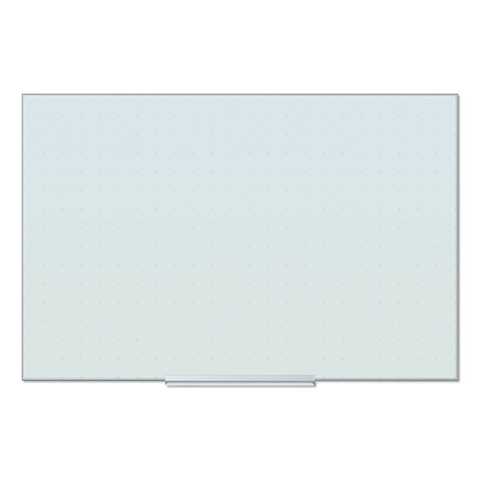 Floating Glass Ghost Grid Dry Erase Board, 36 x 24, White