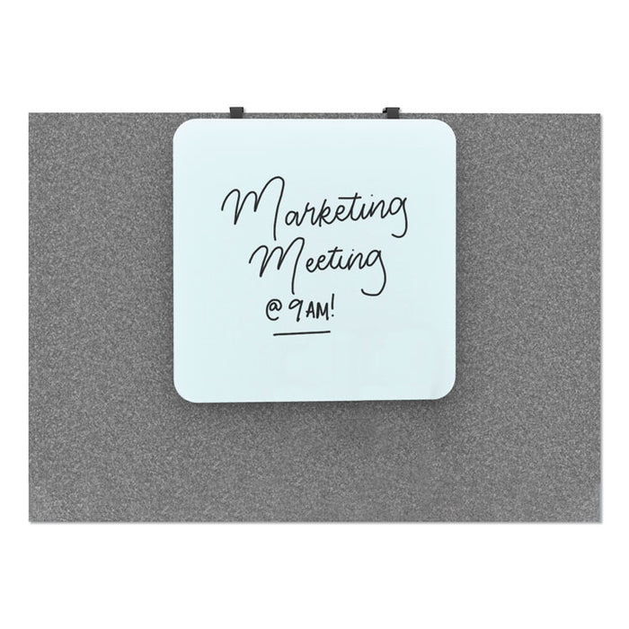 Cubicle Glass Dry Erase Board, 12 x 12, White