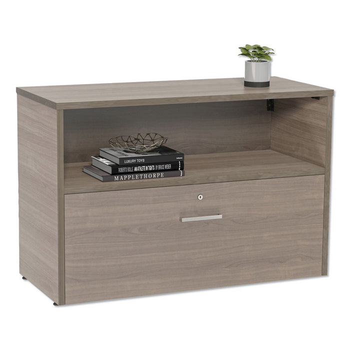 Urban 36" Credenza, Bottom Pedestal, 35.25w x 15.25d x 23.75h, Natural Walnut