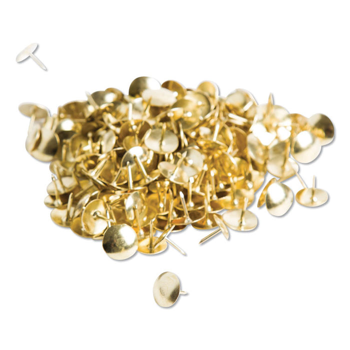 Fashion Metal Thumbtacks, Metal, Gold, 0.38", 200/Pack