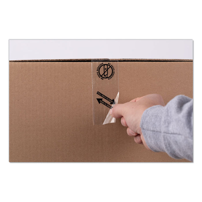 Folded Edge Tape Dispenser with Folded Edge Tape, 3" Core, Plus 6 Rolls of 2.08" x 110 yds Tape, Plastic/Steel, Gray