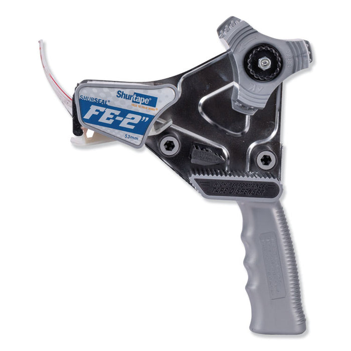 Folded Edge Tape Dispenser with Folded Edge Tape, 3" Core, Plus 6 Rolls of 2.08" x 110 yds Tape, Plastic/Steel, Gray