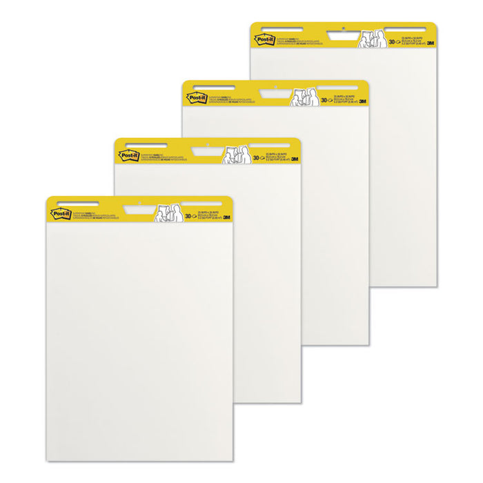 Self-Stick Easel Pads, 25 x 30, White, 30 Sheets, 4/Carton