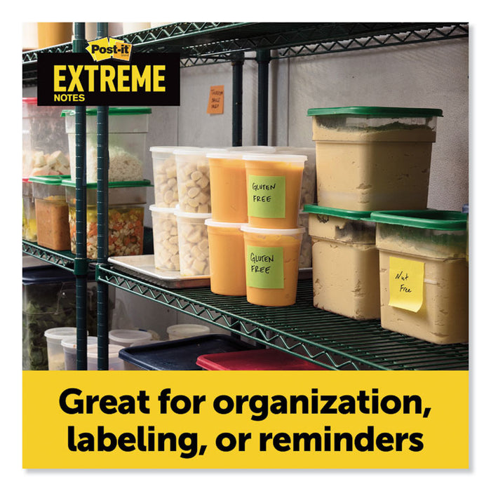 Water-Resistant Self-Stick Notes, 3" x 3", Assorted Colors, 45 Sheets/Pad, 3 Pads/Pack