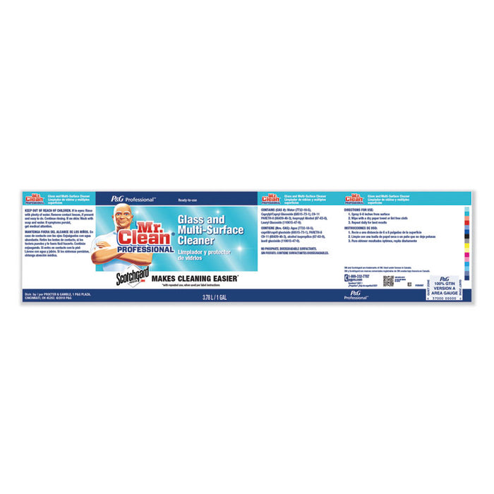 Glass and Multi-Surface Cleaner with Scotchgard Protector, Apple, 1 Gal, Ready-To-Use