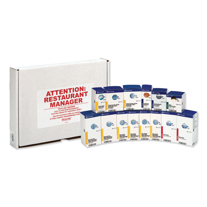 SmartCompliance Restaurant First Aid Cabinet Refill, 214-Pieces