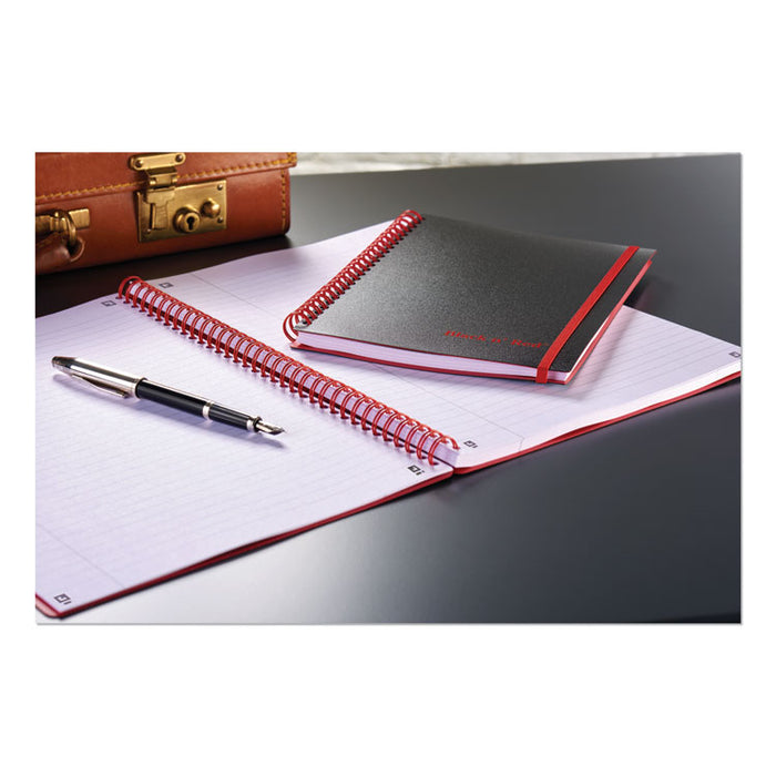 Flexible Cover Twinwire Notebook, SCRIBZEE Compatible, 1 Subject, Wide/Legal Rule, Black Cover, 8.25 x 5.63, 70 Sheets