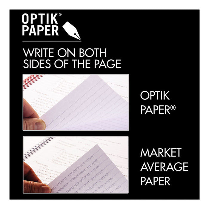 Flexible Casebound Notebooks, 1 Subject, Wide/Legal Rule, Black/Red Cover, 11.75 x 8.38, 72 Sheets