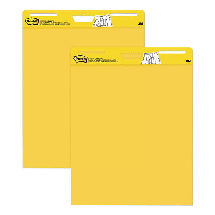 Self Stick Easel Pads, 25 x 30, Yellow, 30 Sheets, 2 Pads/Pack
