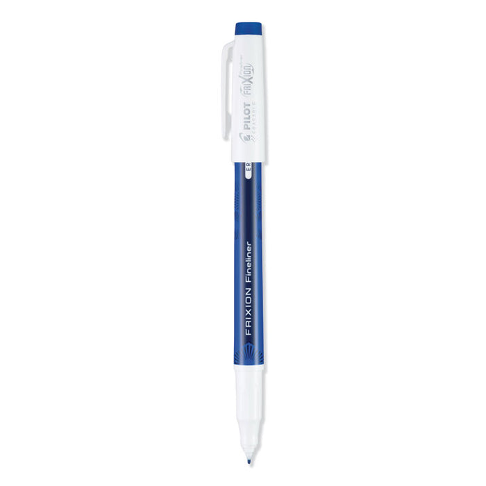 FriXion Erasable Stick Marker Pen, 0.6 mm, Blue Ink/Barrel, Dozen