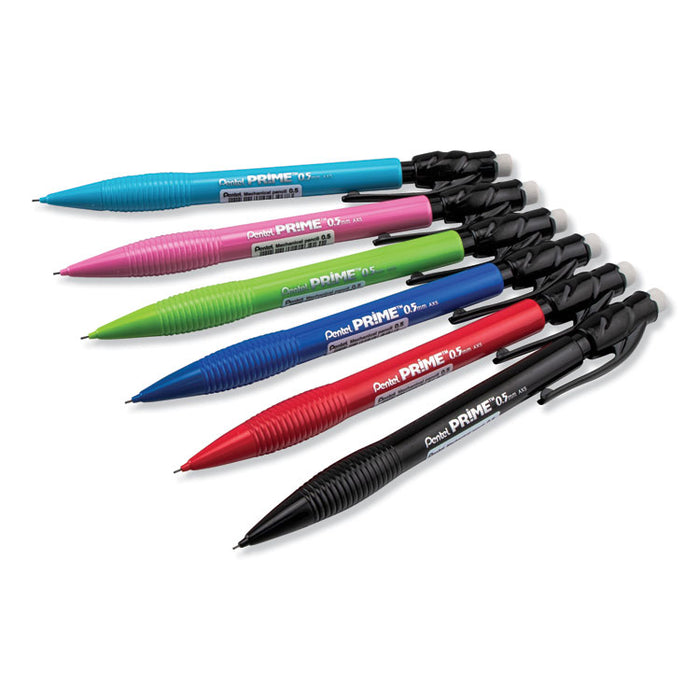 PRIME Mechanical Pencil, 0.5 mm, HB (#2.5), Black Lead, Assorted Barrel Colors, Dozen