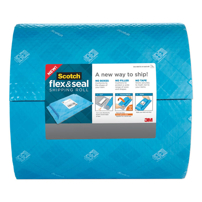 Flex and Seal Shipping Roll, 15" x 200 ft, Blue/Gray