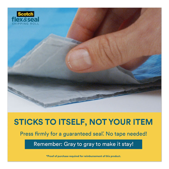 Flex and Seal Shipping Roll, 15" x 20 ft, Blue/Gray