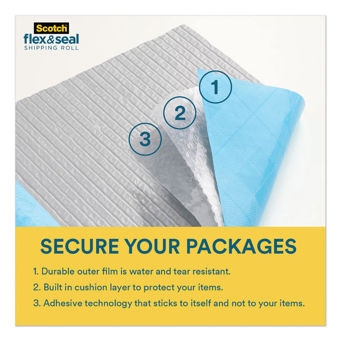 Flex and Seal Shipping Roll, 15" x 20 ft, Blue/Gray