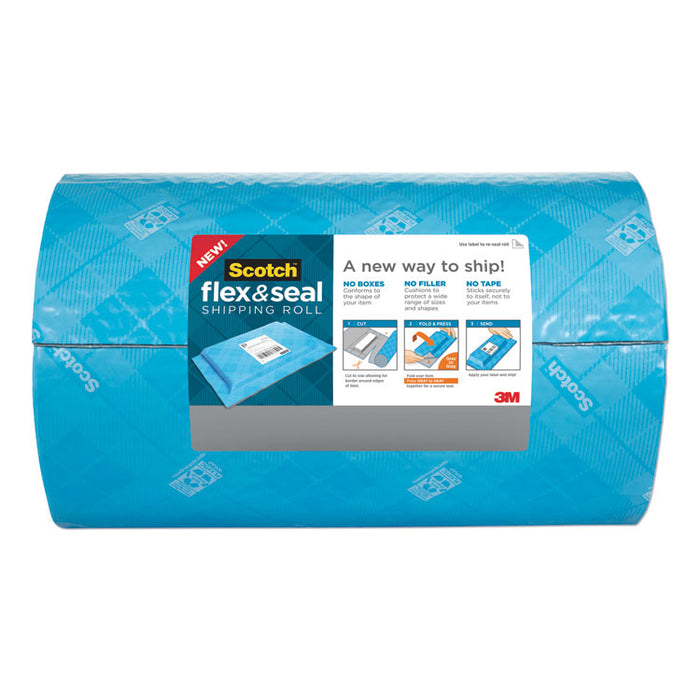 Flex and Seal Shipping Roll, 15" x 50 ft, Blue/Gray
