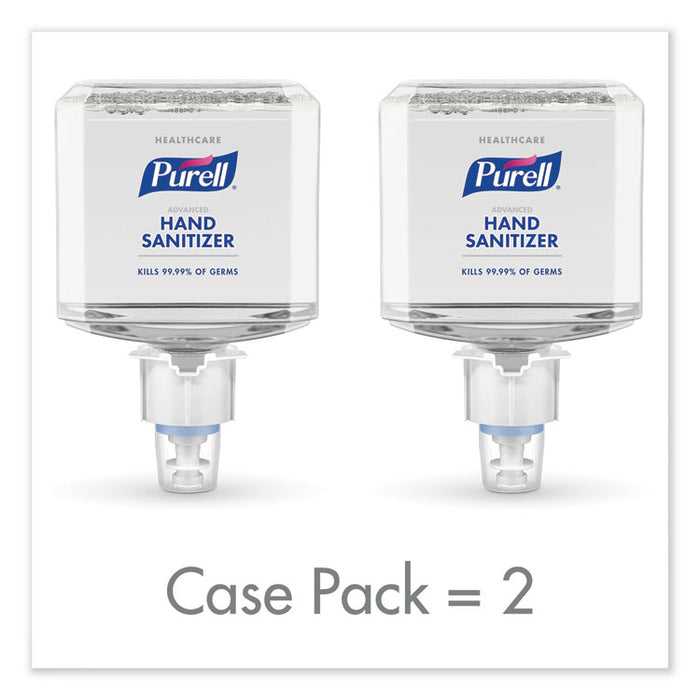 Healthcare Advanced Hand Sanitizer Foam, 1200 mL, Clean Scent, For ES6 Dispensers, 2/Carton