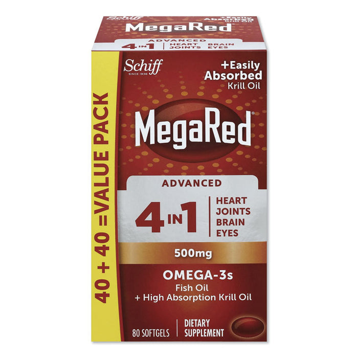 Advanced 4-in-1 Omega-3 Softgel, 80 Count
