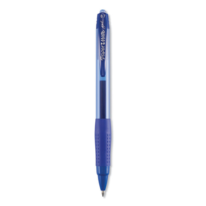 Retractable Gel Pen, Medium 0.7mm, Blue Ink/Barrel, 36/Pack