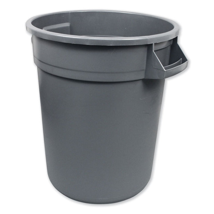 Gator Waste Container, Round, Plastic, 20 gal, Gray