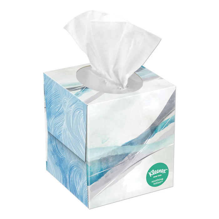 Lotion Facial Tissue, 2-Ply, White, 65 Sheets/Box
