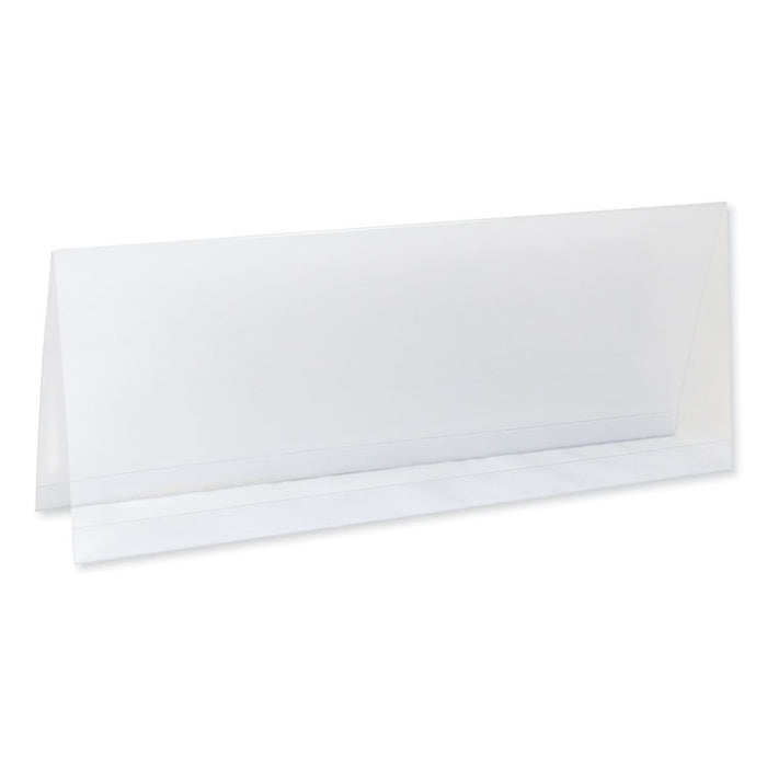 Tent Card Holders, 4 1/4" x 11", Rigid Heavyweight Clear Plastic, 25/Box