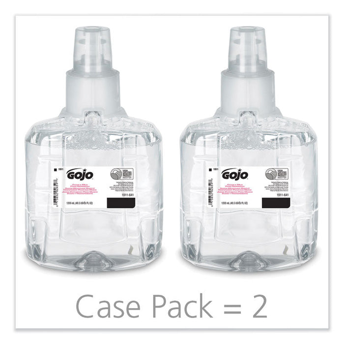 Clear & Mild Foam Handwash Refill, Fragrance-Free, 1200mL Refill, 2/Carton