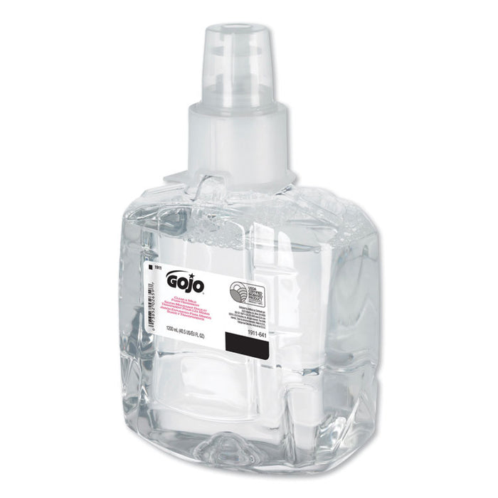 Clear and Mild Foam Handwash Refill, For GOJO LTX-12 Dispenser, Fragrance-Free, 1,200 mL Refill