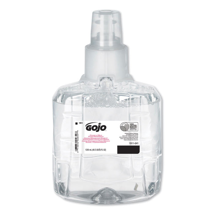 Clear and Mild Foam Handwash Refill, For GOJO LTX-12 Dispenser, Fragrance-Free, 1,200 mL Refill
