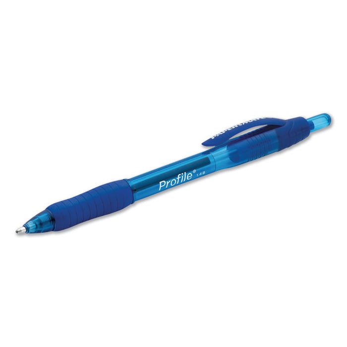 Profile Ballpoint Pen, Retractable, Bold 1.4 mm, Blue Ink, Blue Barrel, 36/Pack