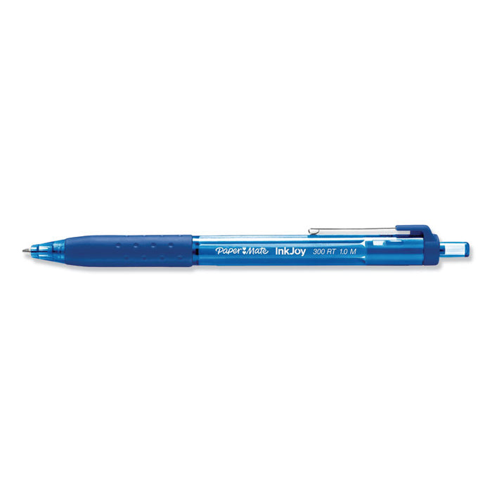 InkJoy 300 RT Ballpoint Pen, Retractable, Medium 1 mm, Blue Ink, Blue Barrel, 36/Pack
