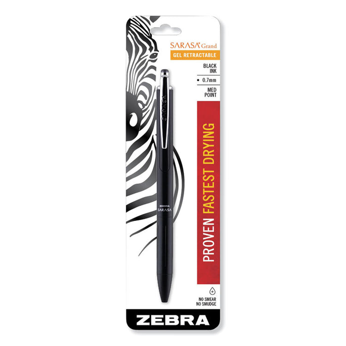 Sarasa Grand Retractable Gel Pen, Medium 0.7 mm, Black Ink/Barrel