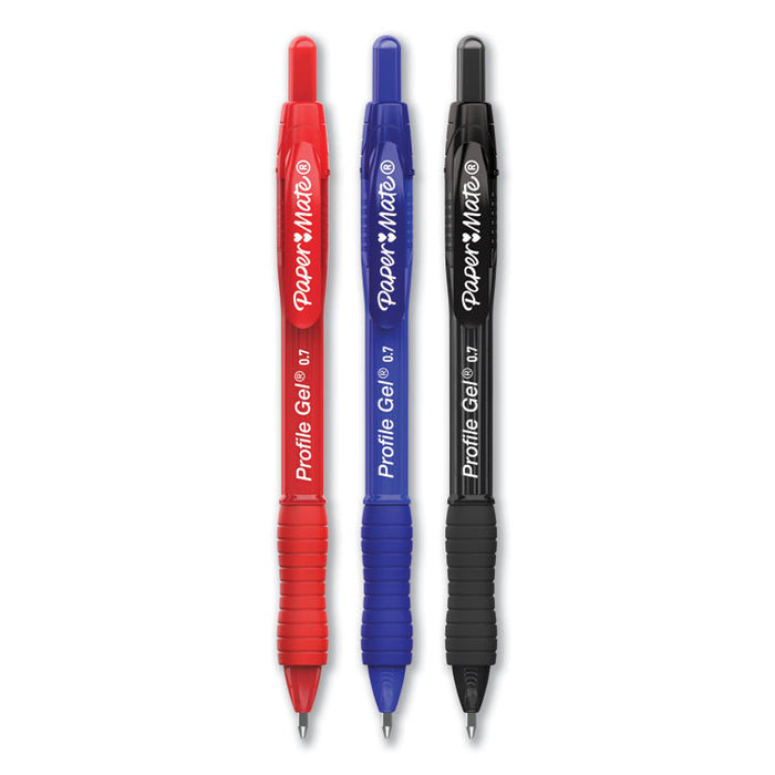 Profile Retractable Gel Pen, Medium 0.7 mm, Assorted Ink/Barrel, 36/Set